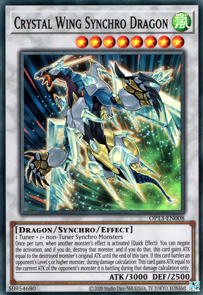 Crystal Wing Synchro Dragon [OP13-EN008] Super Rare | Anubis Games and Hobby