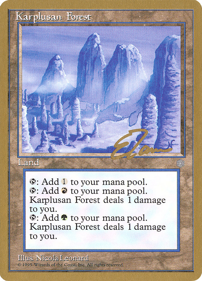 Karplusan Forest (Eric Tam) [Pro Tour Collector Set] | Anubis Games and Hobby