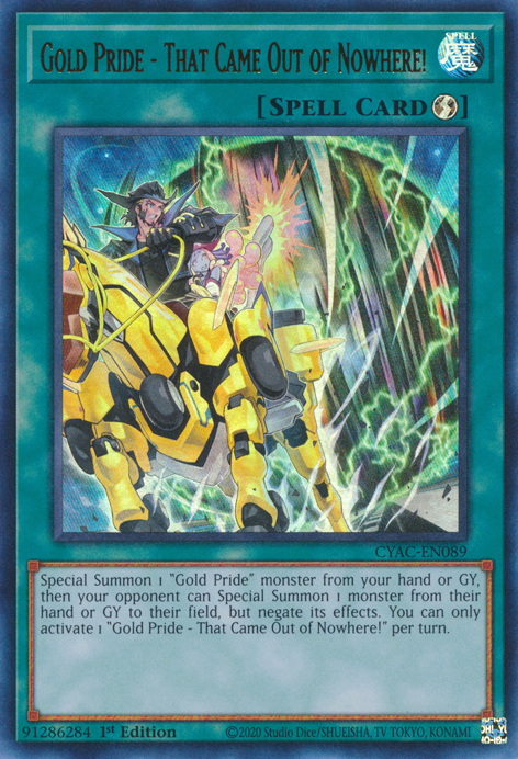 Gold Pride - That Came Out of Nowhere! [CYAC-EN089] Ultra Rare | Anubis Games and Hobby