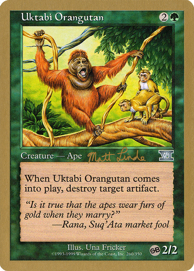 Uktabi Orangutan (Matt Linde) (SB) [World Championship Decks 1999] | Anubis Games and Hobby