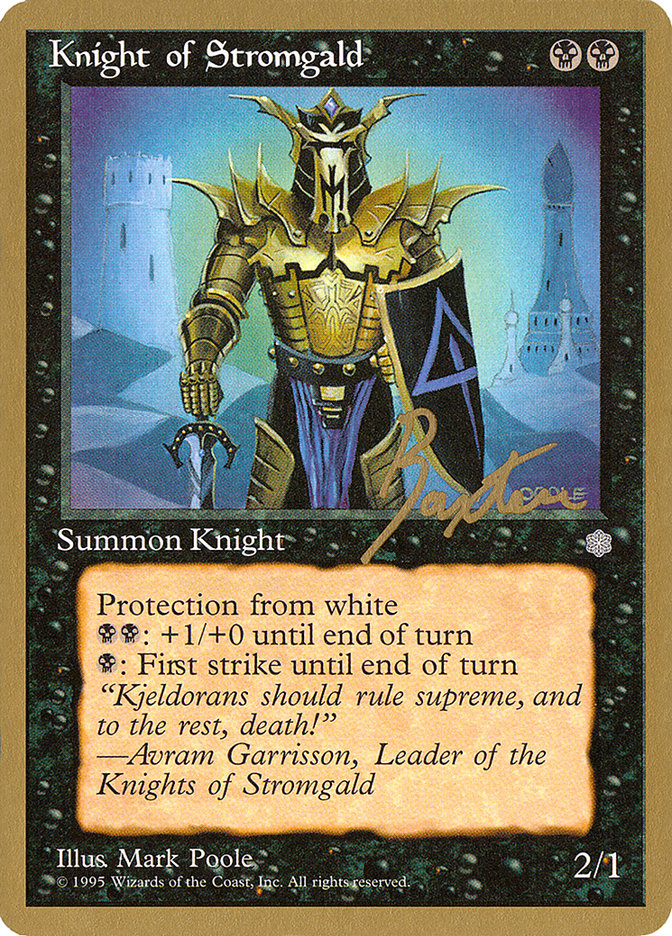 Knight of Stromgald (George Baxter) [Pro Tour Collector Set] | Anubis Games and Hobby