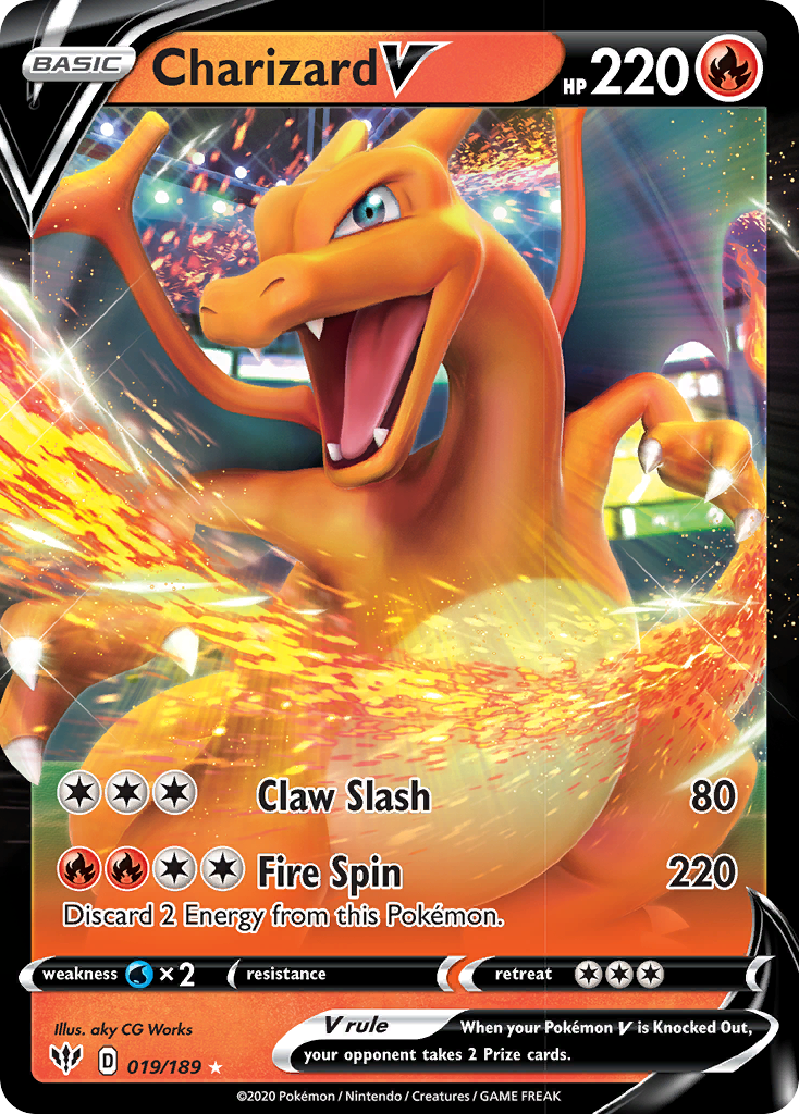 Charizard V (019/189) [Sword & Shield: Darkness Ablaze] | Anubis Games and Hobby
