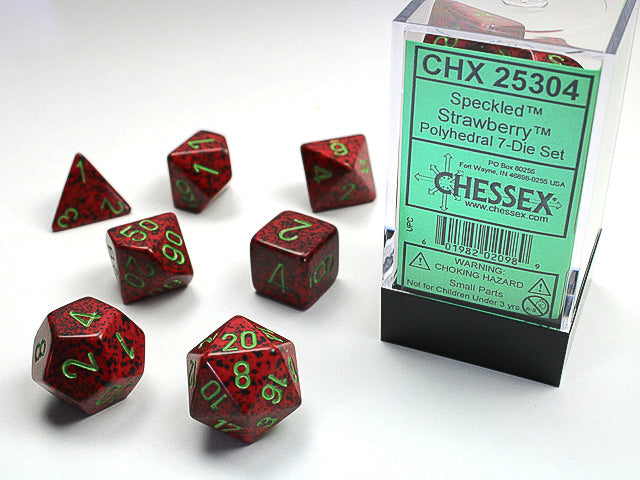 Speckled Strawberry RPG dice | Anubis Games and Hobby