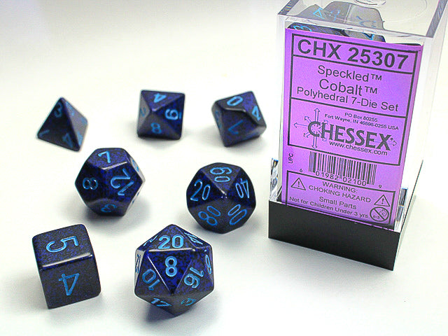 Speckled Cobalt RPG dice | Anubis Games and Hobby