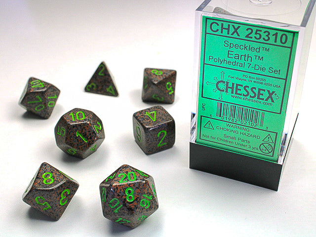 Speckled Golden Recon RPG dice | Anubis Games and Hobby