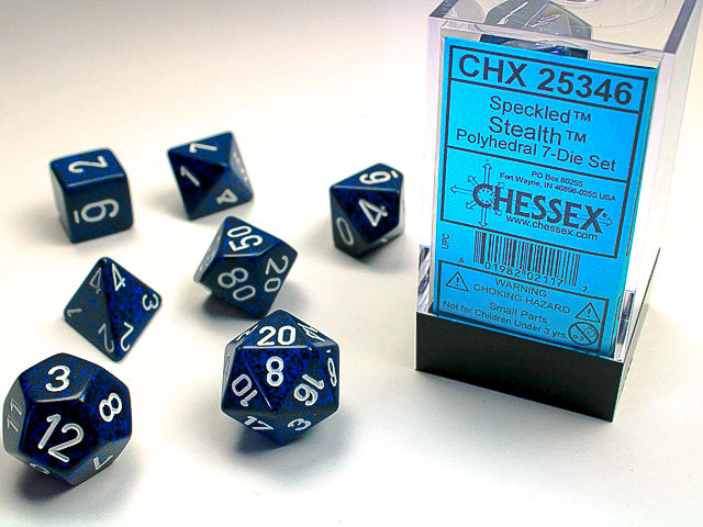 Speckled Stealth RPG dice | Anubis Games and Hobby