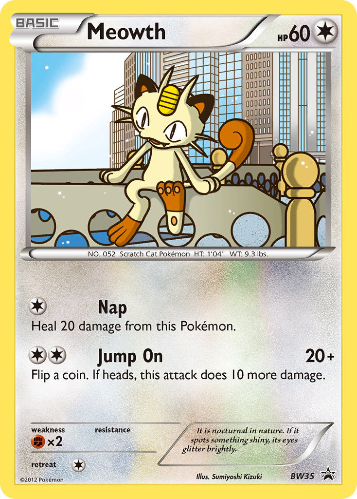 Meowth (BW35) (Cosmos Holo) [Black & White: Black Star Promos] | Anubis Games and Hobby