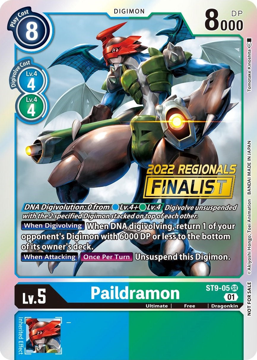 Paildramon [ST9-05] (2022 Championship Offline Regional) (Online Finalist) [Starter Deck: Ultimate Ancient Dragon Promos] | Anubis Games and Hobby