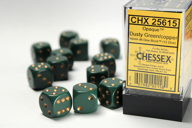 Opaque Green Copper 16mm D6 | Anubis Games and Hobby
