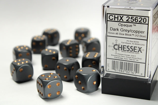 Opaque Grey Copper 16mm D6 | Anubis Games and Hobby