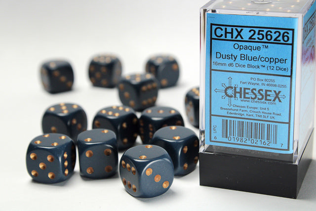 Opaque Blue Copper 16mm D6 | Anubis Games and Hobby