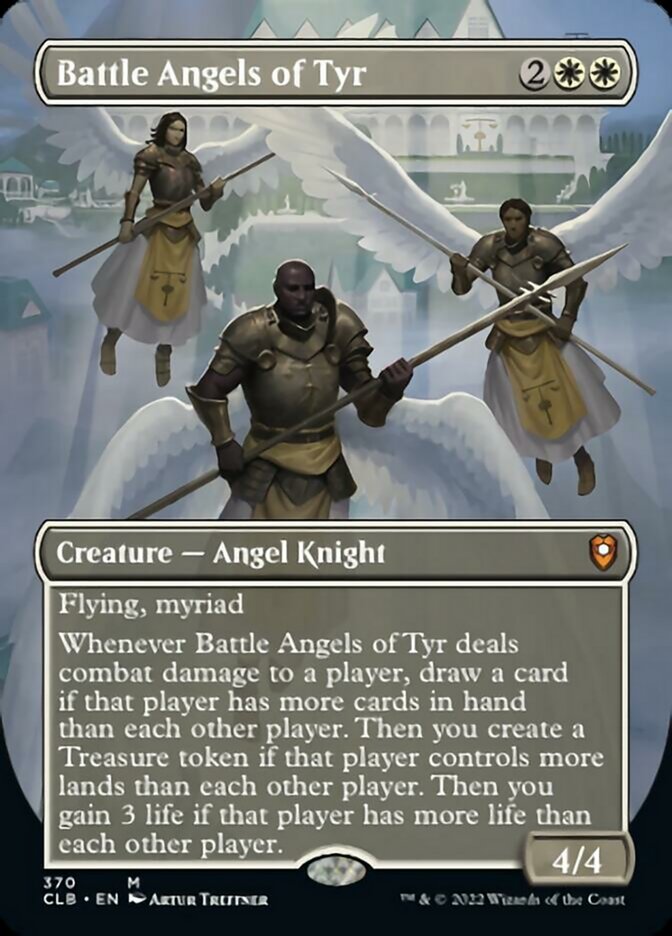 Battle Angels of Tyr (Borderless Alternate Art) [Commander Legends: Battle for Baldur's Gate] | Anubis Games and Hobby