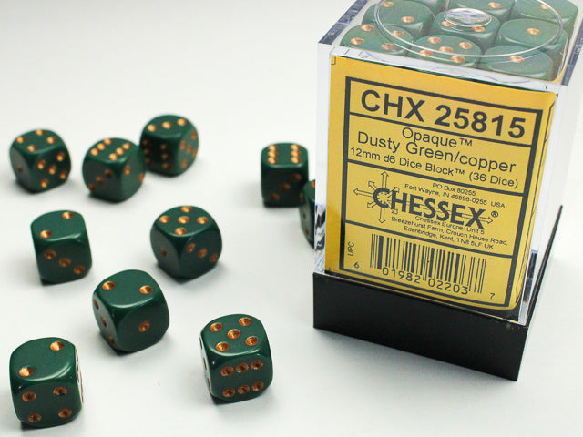 Opaque Green Copper 12mm D6 | Anubis Games and Hobby