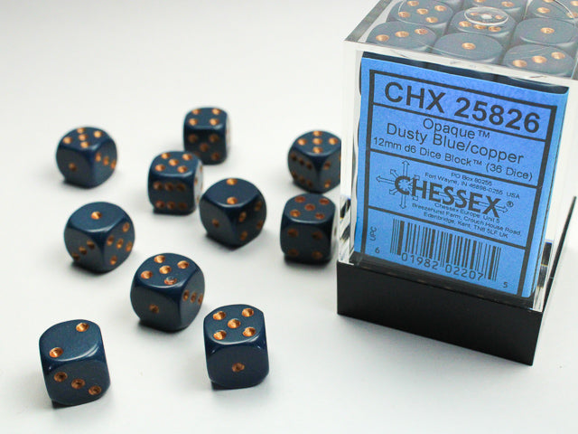Opaque Blue/Copper 12mm D6 | Anubis Games and Hobby