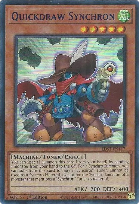 Quickdraw Synchron (Blue) [LDS3-EN117] Ultra Rare | Anubis Games and Hobby