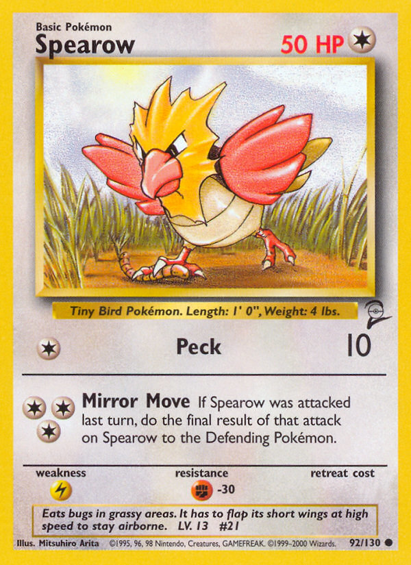 Spearow (92/130) [Base Set 2] | Anubis Games and Hobby