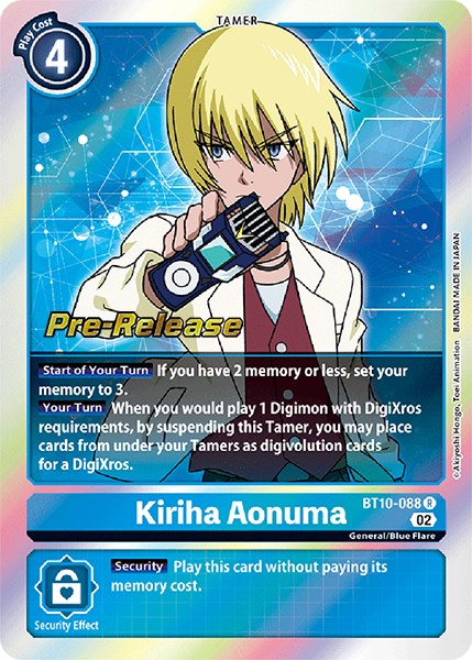 Kiriha Aonuma [BT10-088] [Xros Encounter Pre-Release Cards] | Anubis Games and Hobby