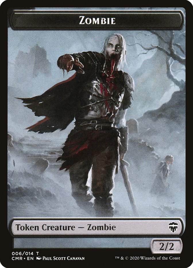 Soldier // Zombie Double-Sided Token [Commander Legends Tokens] | Anubis Games and Hobby