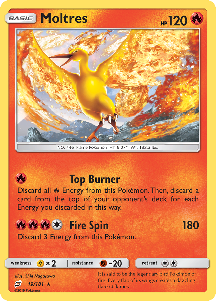 Moltres (19/181) [Sun & Moon: Team Up] | Anubis Games and Hobby