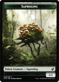 Saproling // Morph Double-Sided Token [Commander 2019 Tokens] | Anubis Games and Hobby