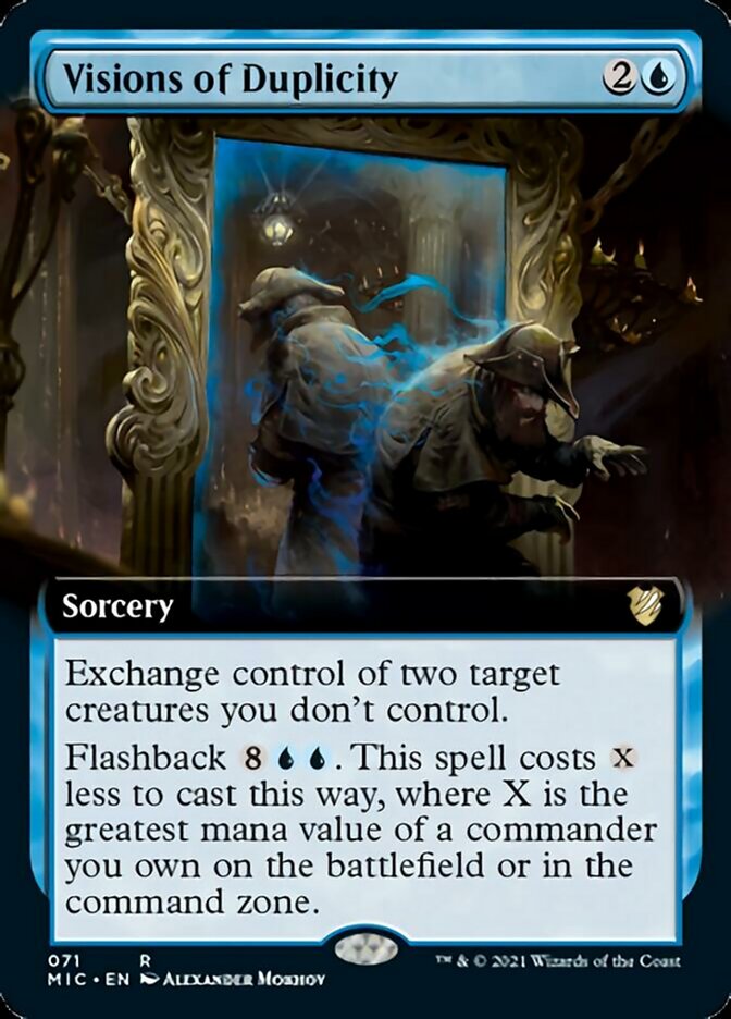 Visions of Duplicity (Extended Art) [Innistrad: Midnight Hunt Commander] | Anubis Games and Hobby