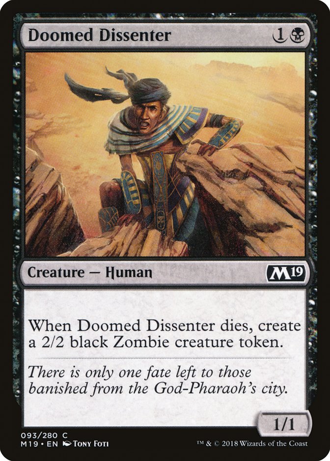 Doomed Dissenter [Core Set 2019] | Anubis Games and Hobby