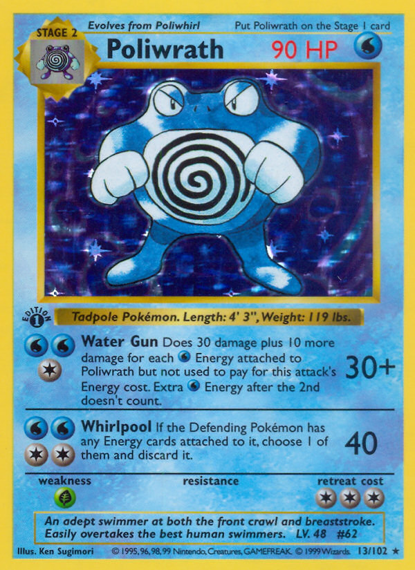 Poliwrath (13/102) (Shadowless) [Base Set 1st Edition] | Anubis Games and Hobby