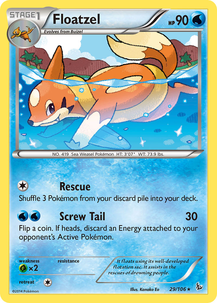 Floatzel (29/106) [XY: Flashfire] | Anubis Games and Hobby