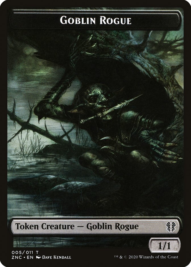 Faerie Rogue // Goblin Rogue Double-Sided Token [Zendikar Rising Commander Tokens] | Anubis Games and Hobby