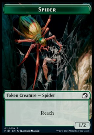 Beast (008) // Spider Double-Sided Token [Innistrad: Midnight Hunt Tokens] | Anubis Games and Hobby