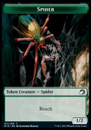 Wolf // Spider Double-Sided Token [Innistrad: Midnight Hunt Tokens] | Anubis Games and Hobby