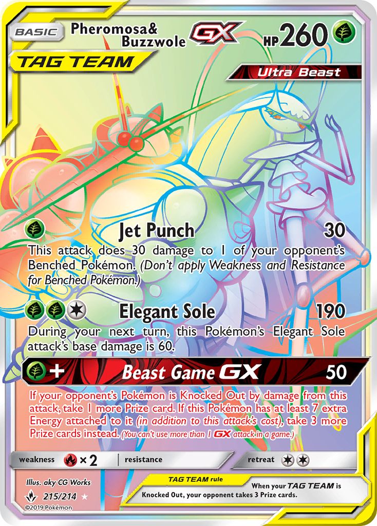 Pheromosa & Buzzwole GX (215/214) [Sun & Moon: Unbroken Bonds] | Anubis Games and Hobby