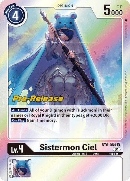 Sistermon Ciel [BT6-084] [Double Diamond Pre-Release Cards] | Anubis Games and Hobby