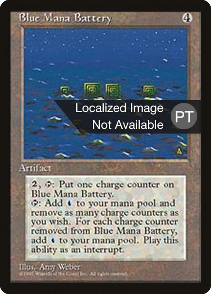 Blue Mana Battery [Fourth Edition (Foreign Black Border)] | Anubis Games and Hobby