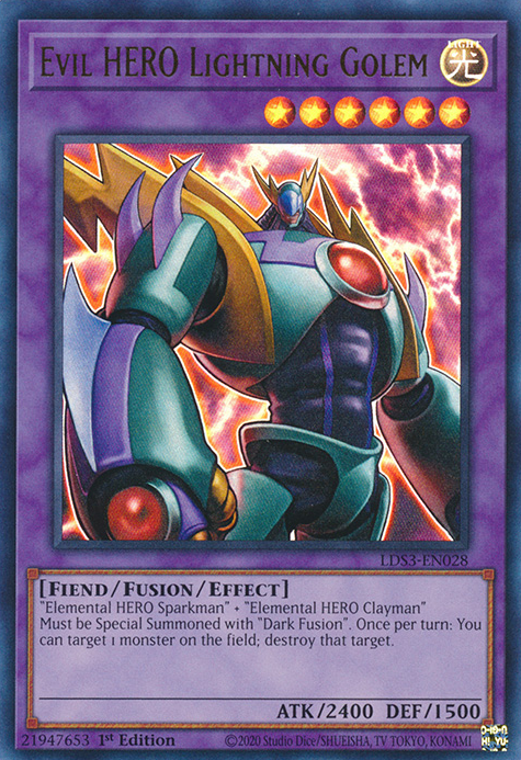 Evil HERO Lightning Golem [LDS3-EN028] Ultra Rare | Anubis Games and Hobby