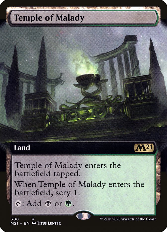 Temple of Malady (Extended Art) [Core Set 2021] | Anubis Games and Hobby