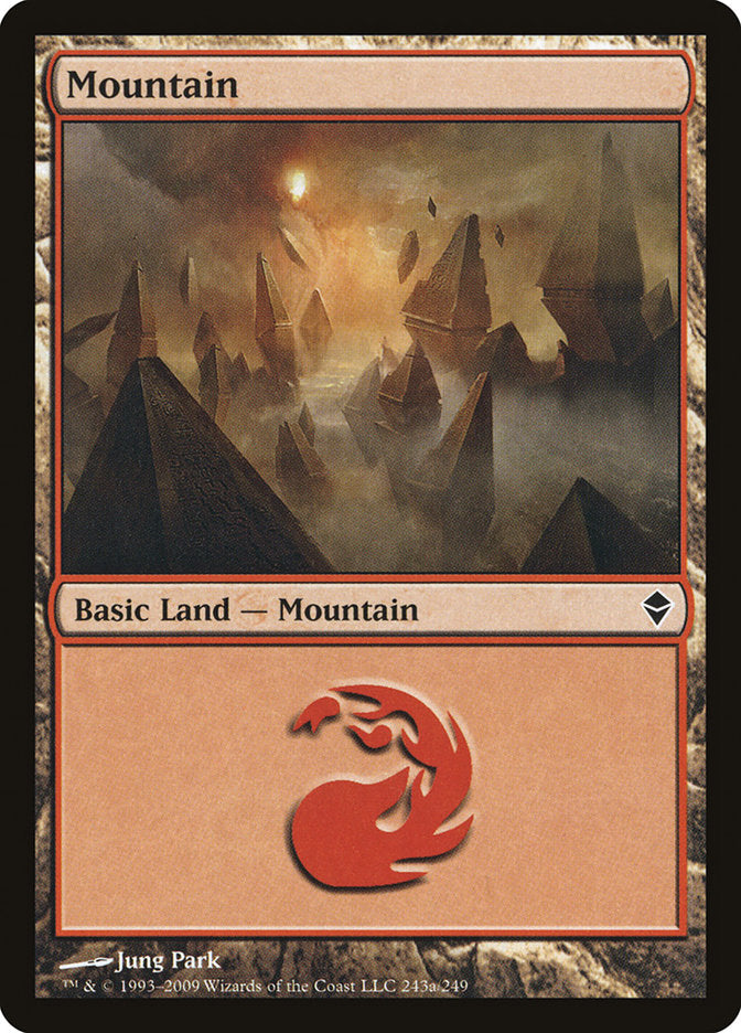 Mountain (243a) [Zendikar] | Anubis Games and Hobby