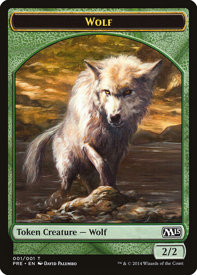 Wolf Token [Magic 2015 Prerelease Promos] | Anubis Games and Hobby