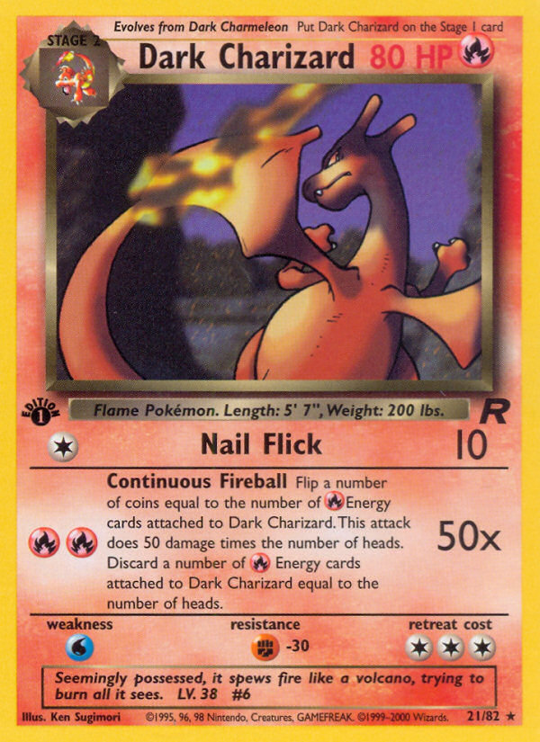 Dark Charizard (21/82) [Team Rocket 1st Edition] | Anubis Games and Hobby