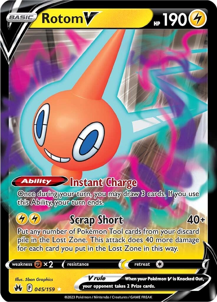 Rotom V (045/159) [Sword & Shield: Crown Zenith] | Anubis Games and Hobby