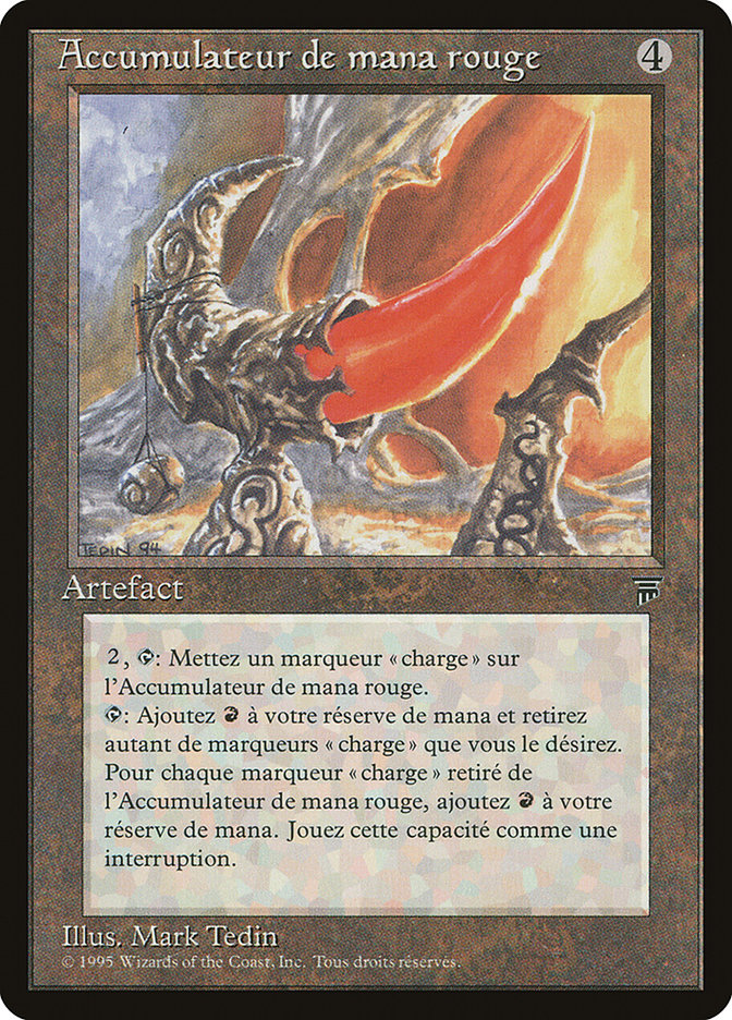 Red Mana Battery (French) - "Accumulateur de mana rogue" [Renaissance] | Anubis Games and Hobby