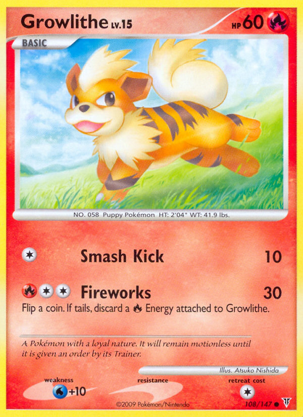 Growlithe (108/147) [Platinum: Supreme Victors] | Anubis Games and Hobby