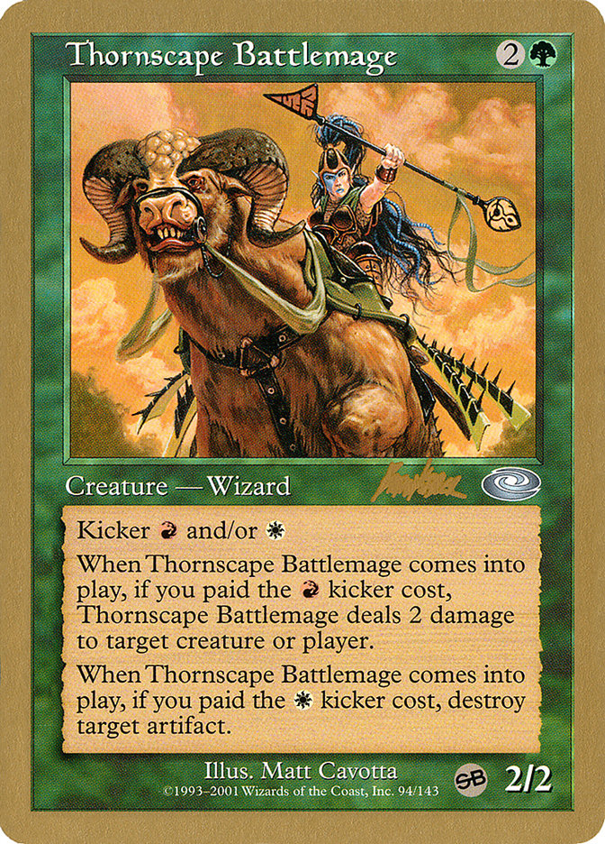 Thornscape Battlemage (Brian Kibler) (SB) [World Championship Decks 2002] | Anubis Games and Hobby