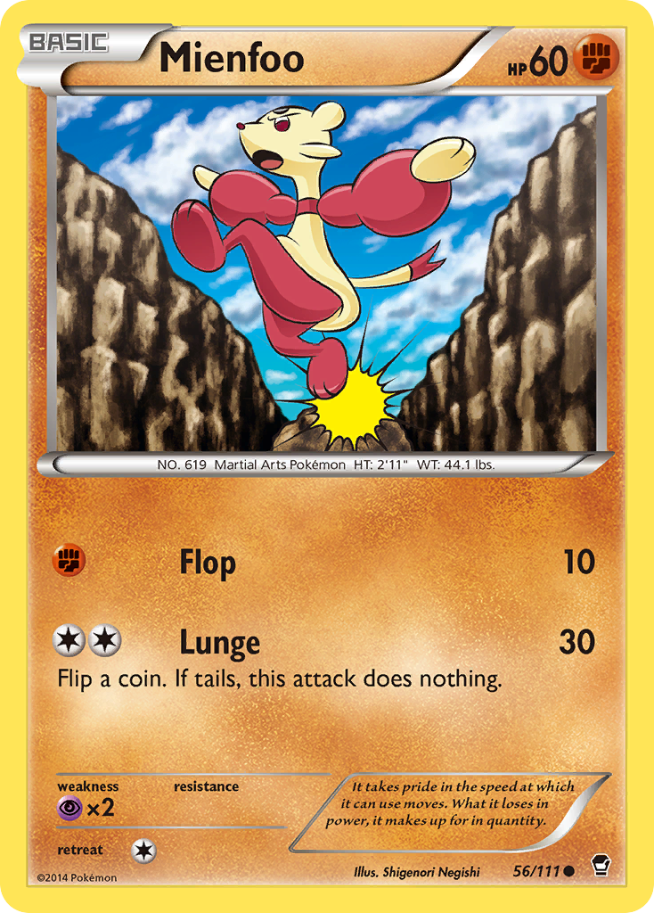 Mienfoo (56/111) [XY: Furious Fists] | Anubis Games and Hobby