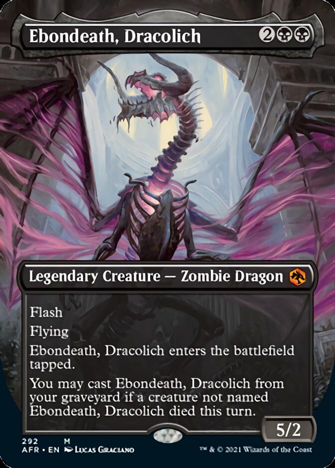 Ebondeath, Dracolich (Borderless Alternate Art) [Dungeons & Dragons: Adventures in the Forgotten Realms] | Anubis Games and Hobby