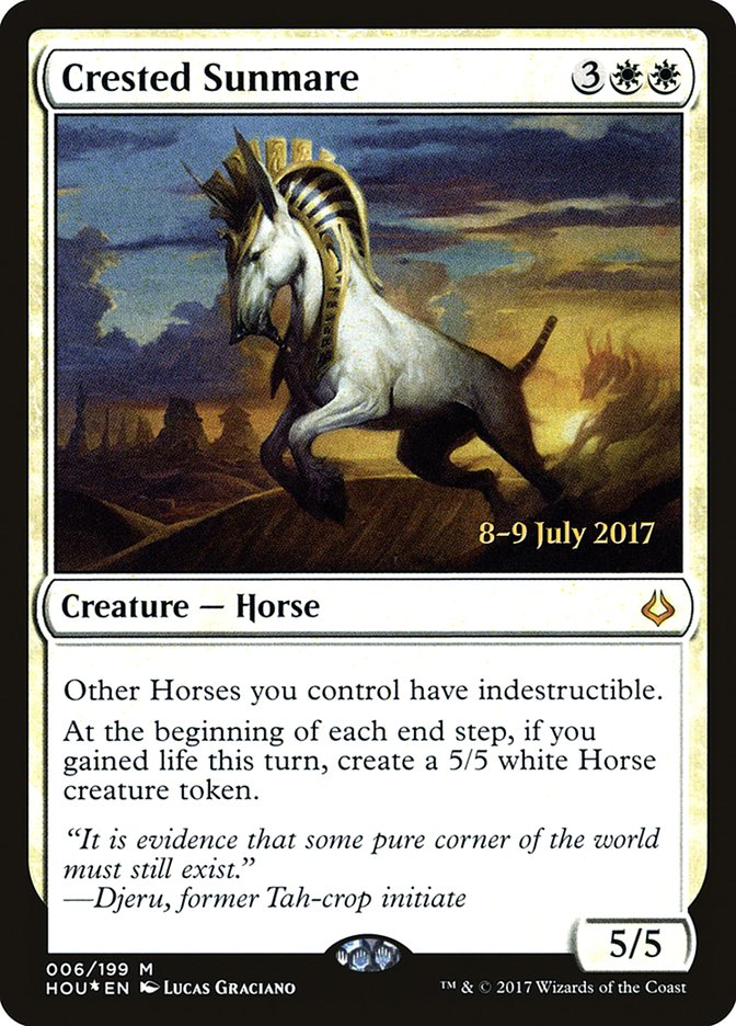 Crested Sunmare [Hour of Devastation Prerelease Promos] | Anubis Games and Hobby