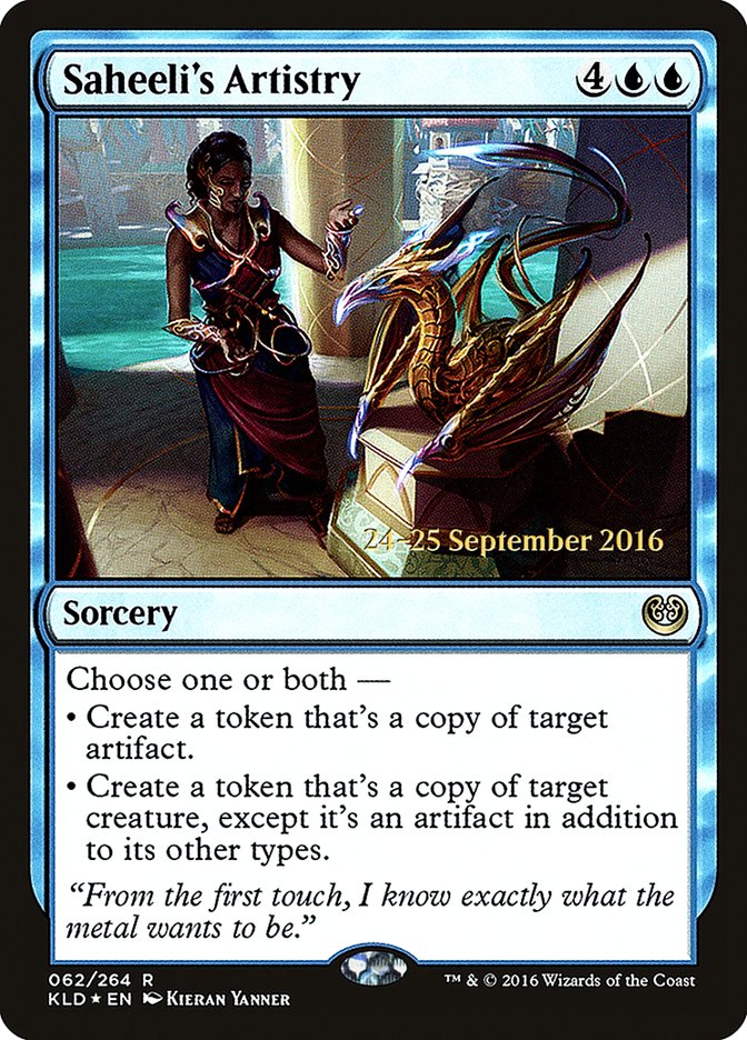 Saheeli's Artistry [Kaladesh Prerelease Promos] | Anubis Games and Hobby