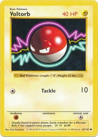 Voltorb (67/102) [Base Set Shadowless Unlimited] | Anubis Games and Hobby