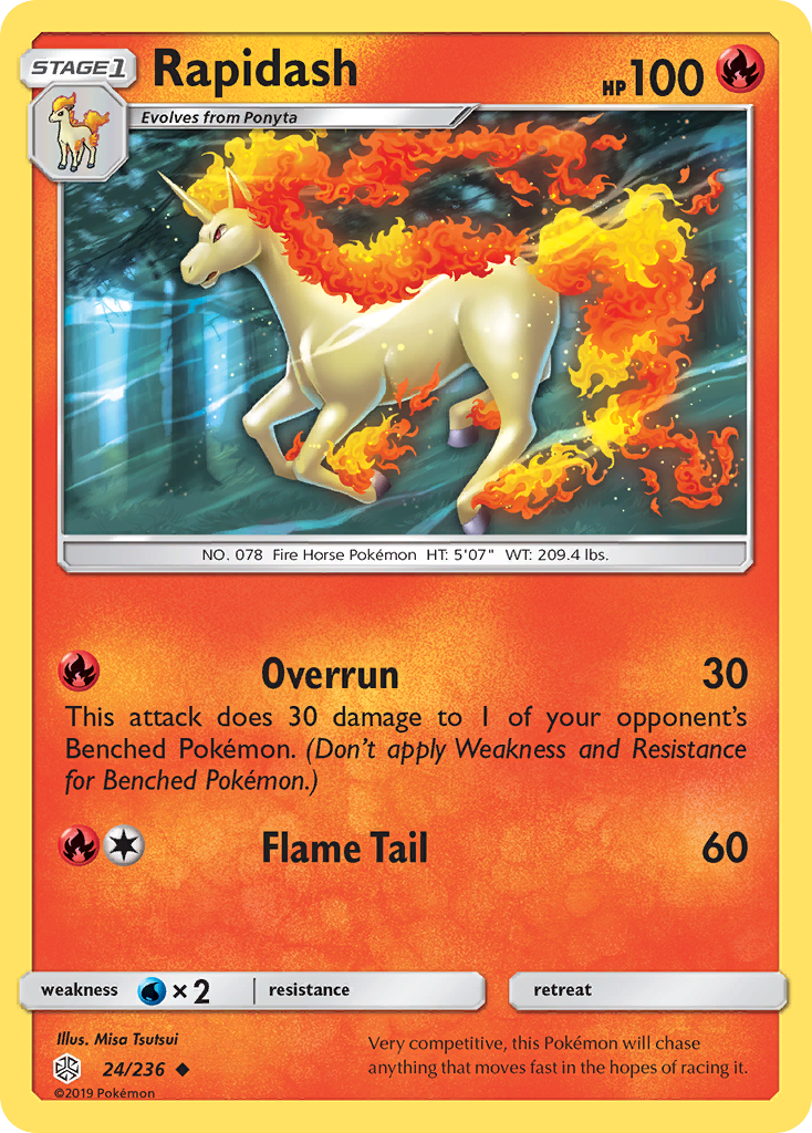 Rapidash (24/236) [Sun & Moon: Cosmic Eclipse] | Anubis Games and Hobby