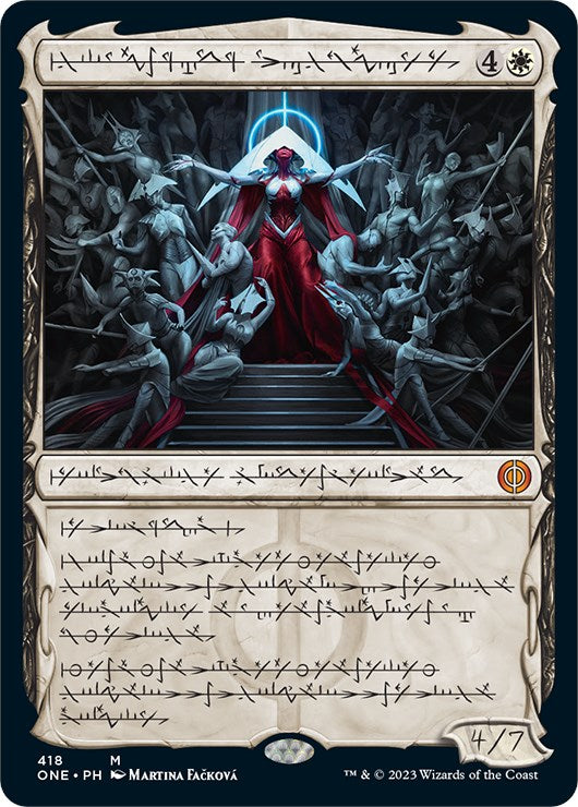 Elesh Norn, Mother of Machines (Phyrexian Step-and-Compleat Foil) [Phyrexia: All Will Be One] | Anubis Games and Hobby